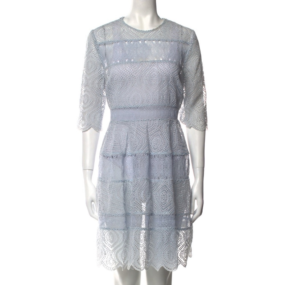 Blue Eyelet Lace Zimmerman Dress 3